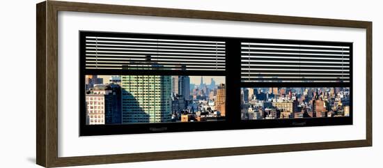 Window View with Venetian Blinds: Architecture and Buildings-Philippe Hugonnard-Framed Photographic Print