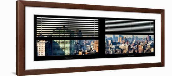 Window View with Venetian Blinds: Architecture and Buildings-Philippe Hugonnard-Framed Photographic Print