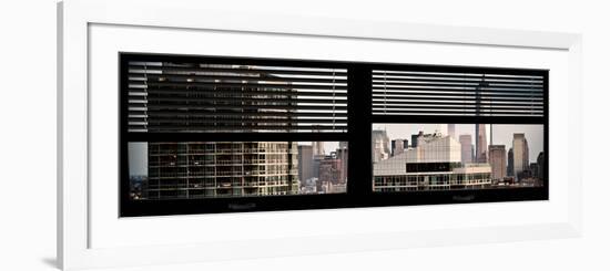Window View with Venetian Blinds: Architecture and Buildings-Philippe Hugonnard-Framed Photographic Print