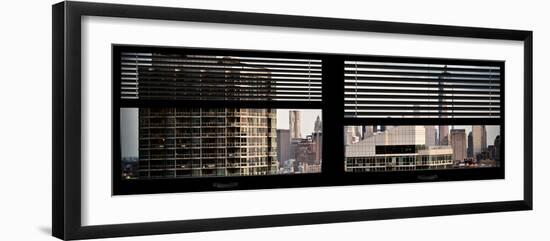 Window View with Venetian Blinds: Architecture and Buildings-Philippe Hugonnard-Framed Photographic Print