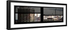 Window View with Venetian Blinds: Architecture and Buildings-Philippe Hugonnard-Framed Photographic Print