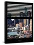 Window View with Venetian Blinds: Architecture and Buildings-Philippe Hugonnard-Framed Stretched Canvas