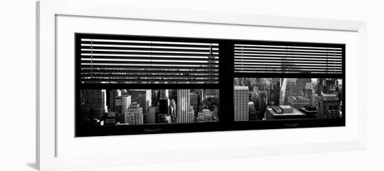 Window View with Venetian Blinds: Architecture and Buildings-Philippe Hugonnard-Framed Photographic Print