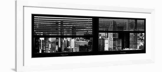 Window View with Venetian Blinds: Architecture and Buildings-Philippe Hugonnard-Framed Photographic Print