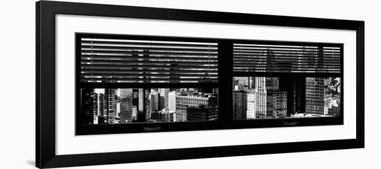 Window View with Venetian Blinds: Architecture and Buildings-Philippe Hugonnard-Framed Photographic Print