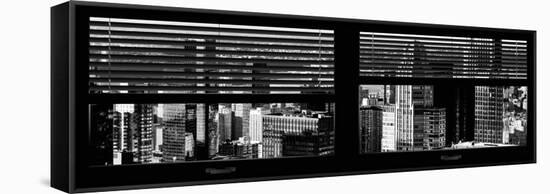 Window View with Venetian Blinds: Architecture and Buildings-Philippe Hugonnard-Framed Stretched Canvas