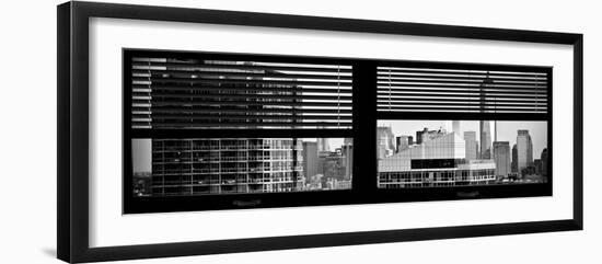 Window View with Venetian Blinds: Architecture and Buildings-Philippe Hugonnard-Framed Photographic Print