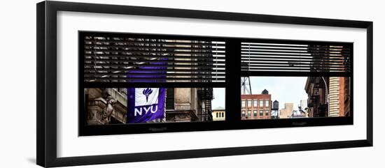 Window View with Venetian Blinds: Architecture and Buildings-Philippe Hugonnard-Framed Photographic Print