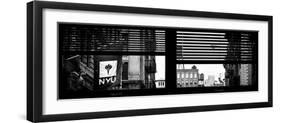 Window View with Venetian Blinds: Architecture and Buildings-Philippe Hugonnard-Framed Photographic Print