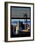 Window View with Venetian Blinds: Architecture and Buildings-Philippe Hugonnard-Framed Photographic Print