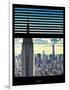 Window View with Venetian Blinds: Architecture and Buildings-Philippe Hugonnard-Framed Photographic Print