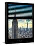 Window View with Venetian Blinds: Architecture and Buildings-Philippe Hugonnard-Framed Stretched Canvas