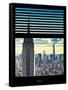 Window View with Venetian Blinds: Architecture and Buildings-Philippe Hugonnard-Framed Stretched Canvas