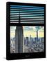 Window View with Venetian Blinds: Architecture and Buildings-Philippe Hugonnard-Framed Stretched Canvas