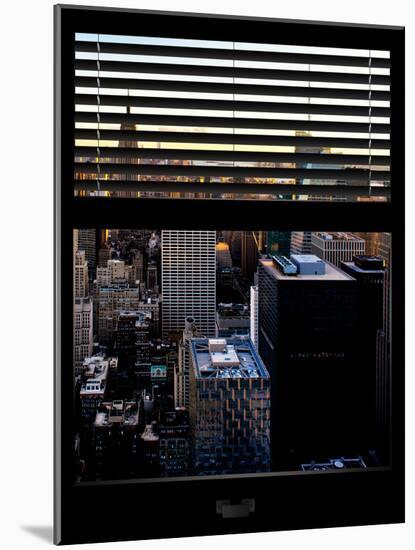 Window View with Venetian Blinds: Architecture and Buildings-Philippe Hugonnard-Mounted Photographic Print