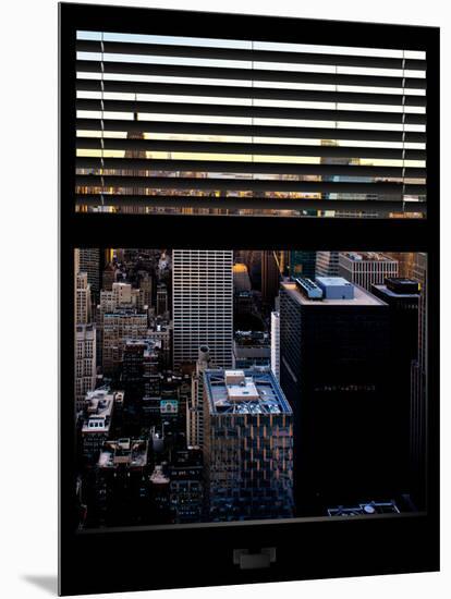 Window View with Venetian Blinds: Architecture and Buildings-Philippe Hugonnard-Mounted Photographic Print