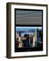 Window View with Venetian Blinds: Architecture and Buildings-Philippe Hugonnard-Framed Photographic Print