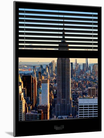 Window View with Venetian Blinds: Architecture and Buildings-Philippe Hugonnard-Mounted Photographic Print