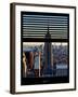 Window View with Venetian Blinds: Architecture and Buildings-Philippe Hugonnard-Framed Photographic Print