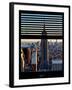 Window View with Venetian Blinds: Architecture and Buildings-Philippe Hugonnard-Framed Photographic Print