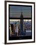 Window View with Venetian Blinds: Architecture and Buildings-Philippe Hugonnard-Framed Photographic Print