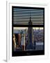 Window View with Venetian Blinds: Architecture and Buildings-Philippe Hugonnard-Framed Photographic Print