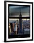 Window View with Venetian Blinds: Architecture and Buildings-Philippe Hugonnard-Framed Photographic Print