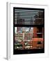 Window View with Venetian Blinds: Buildings Cityscape of Chelsea with Empire State Building View-Philippe Hugonnard-Framed Photographic Print