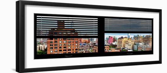 Window View with Venetian Blinds: Buildings of Chelsea with One World Trade Center View-Philippe Hugonnard-Framed Photographic Print