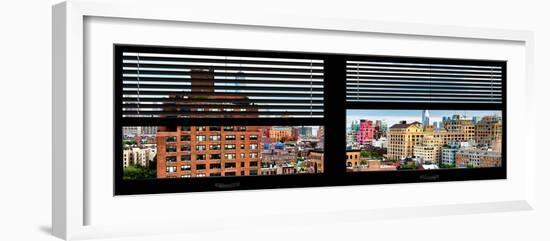 Window View with Venetian Blinds: Buildings of Chelsea with One World Trade Center View-Philippe Hugonnard-Framed Photographic Print