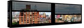 Window View with Venetian Blinds: Buildings of Chelsea with One World Trade Center View-Philippe Hugonnard-Stretched Canvas