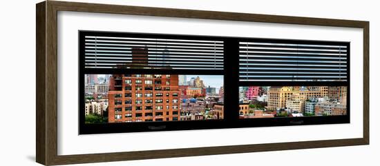 Window View with Venetian Blinds: Buildings of Chelsea with One World Trade Center View-Philippe Hugonnard-Framed Photographic Print