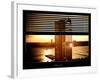 Window View with Venetian Blinds: Buildings Sunset View - Meatpacking District-Philippe Hugonnard-Framed Photographic Print