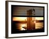 Window View with Venetian Blinds: Buildings Sunset View - Meatpacking District-Philippe Hugonnard-Framed Photographic Print