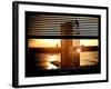 Window View with Venetian Blinds: Buildings Sunset View - Meatpacking District-Philippe Hugonnard-Framed Photographic Print