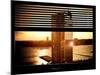 Window View with Venetian Blinds: Buildings Sunset View - Meatpacking District-Philippe Hugonnard-Mounted Photographic Print