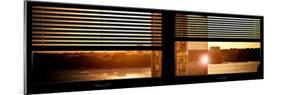 Window View with Venetian Blinds: Buildings Sunset View-Philippe Hugonnard-Mounted Photographic Print