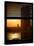 Window View with Venetian Blinds: Buildings Sunset View-Philippe Hugonnard-Stretched Canvas