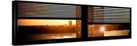 Window View with Venetian Blinds: Buildings Sunset View-Philippe Hugonnard-Stretched Canvas