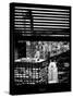 Window View with Venetian Blinds: Central Park and upper West Side Buildings - Manhattan-Philippe Hugonnard-Stretched Canvas