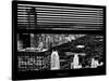 Window View with Venetian Blinds: Central Park and upper West Side Buildings - Manhattan-Philippe Hugonnard-Stretched Canvas