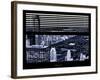 Window View with Venetian Blinds: Central Park and upper West Side Buildings-Philippe Hugonnard-Framed Photographic Print