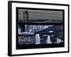 Window View with Venetian Blinds: Central Park and upper West Side Buildings-Philippe Hugonnard-Framed Photographic Print