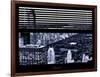 Window View with Venetian Blinds: Central Park and upper West Side Buildings-Philippe Hugonnard-Framed Photographic Print