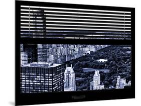 Window View with Venetian Blinds: Central Park and upper West Side Buildings-Philippe Hugonnard-Mounted Photographic Print