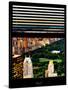 Window View with Venetian Blinds: Central Park and upper West Side Buildings-Philippe Hugonnard-Stretched Canvas