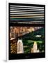 Window View with Venetian Blinds: Central Park and upper West Side Buildings-Philippe Hugonnard-Framed Photographic Print