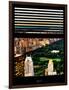 Window View with Venetian Blinds: Central Park and upper West Side Buildings-Philippe Hugonnard-Framed Photographic Print