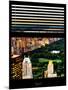 Window View with Venetian Blinds: Central Park and upper West Side Buildings-Philippe Hugonnard-Mounted Photographic Print