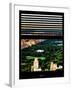 Window View with Venetian Blinds: Central Park and upper West Side Buildings-Philippe Hugonnard-Framed Photographic Print